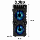 Karaoke Mikrofonlu Çift Kat Ekstra Bass Fm Sd Bluetooth Hoparlör