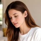Kulaktan Düşmeyen Klipsli Kablosuz Kulaklık Bluetooth 5.3 ENC Gürültü Engelleme Küpe Kulaklık