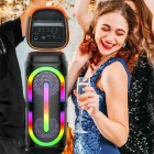 Kule Tipi Parti Hoparlörü Blutooth Rgb Hoparlör Mikrofonlu