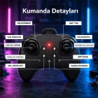 LED Işıklı El Hareketi Kontrollü Mini Drone Takla Özellikli Uçuş Tek Tuş Kalkış Uzaktan Kumandalı Uçak Drone