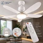 Led Işıklı Vantilatör Uzaktan Kumandalı Sessiz Çalışan Tavan Tipi Lamba Işıklı Pervane