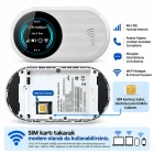 M10 Pro 4G LTE SIM Kartlı Taşınabilir Şarjlı Modem WiFi 6 2.4G 5.8G 3000 mAh Mobil Router 10 Saat Çalışma Süresi