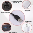 Mavi Ayak Altı Tavan Usb Led Işık Araç İçi Disko