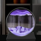 Mor Dekoratif Yuvarlak Hareketli Kum Saati