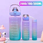 Motivasyon 3Lü Su Matarası Şişesi 2Lt 900 600ml