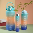 Motivasyon 3Lü Su Matarası Şişesi 2Lt 900 600ml
