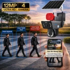 O-Kam 3815 4G SIM Kartlı 1 Yıl İnternet Hediyeli 360 Dönebilen Ultra HD Çift Lens Güneş Panelli Solar Güneş Enerjili Sirenli Güvenlik Kamerası