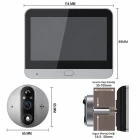 O-Kam Premium 1080P Full HD Kayıt Yapabilen Wifi Kameralı Kapı Zili Görüntülü Kapı Dürbünü Hareket Algılama İki Yönlü Görüşme