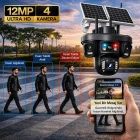 O-Kam Premium 4G 12MP SIM Kartlı 1 Yıl İnternet Hediyeli 4 Kameralı 4 Görüntülü Çift Solar Panelli Renkli Ledli Gece Görüşlü Güvenlik Kamerası