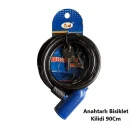 Orta Uzun Bisiklet Kilidi Anahtarlı 90 cm