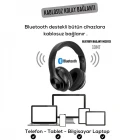 P68 Kafaüstü Bluetooth Kulaklık Kablosuz Stereo Kulaklık Siyah