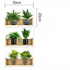 Raflı Bitki Tasarım Yapışkanlı Sticker 20x30 Cm 3Lü