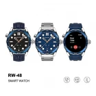 RW48 Amoled Ekran Android Ios Harmonyos Uyumlu 3 Kordonlu Akıllı Saat Gümüş Kasa