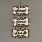 Sabret Şükret Dua Et Dekoratif Askılı Tablo