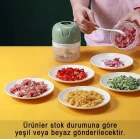 Şarjlı Mini El Rondosu Gıda Doğrayıcı 3 Bıçaklı