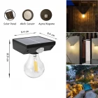 Solar Güneş Enerjili Sensörlü Ampul Bahçe Lambası