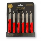 Solingen Simli Düz Meyve Bıçağı 6 Lı Kırmızı