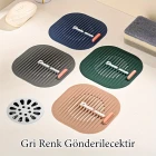 Süzgeçli Silikon Lavabo Gider Koruyucu Mat Gri