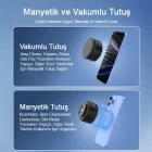 X10Q 360 Adsorpsiyon Vakumlu Manyetik Telefon Tutucu Telefon Standı Mükemmel Yapışma