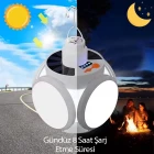 Yuvarlak Solar Led Güneş Enerjili Kamp Lambası