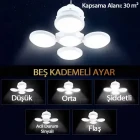 Yuvarlak Solar Led Güneş Enerjili Kamp Lambası
