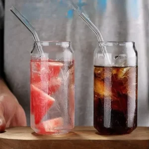 2 Adet Cam Pipetli Kola Kutusu Borosilikat Bardak