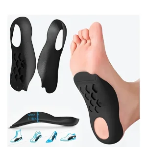 2 Adet Esnek Düz Taban Düzeltici Topuk Yastığı Düz Taban Desteği Ortopedik Tabanlık