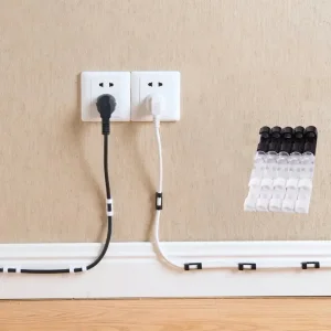 20 Li Yapışkanlı Kablo Sabitleyici Şeffaf Klips