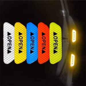 4 Adet Reflektif Araç Kapı Stickerı Reflektör Araba Kapı Bandı