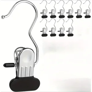 4 Lü Mandallı Metal Pantolon Şal Çanta Askısı