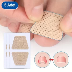 5 Adet Ayak Tırnağı Onarım Yaması Mantar Tedavisi Bandı Batık Kalın Tırnaklar İçin