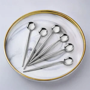 6 Lı Lizbon Yuvarlak Çay Kaşığı Gümüş