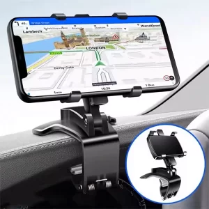 Araba Gösterge Üstüne Takılan 360 Oynar Başlıklı Telefon Tutucu