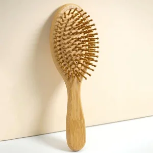 Bambu Dişli Saç Fırçası Bambu Saç Tarağı
