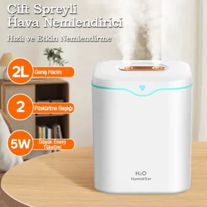 Çift Sprey Hava Nemlendirici Buhar Aroma Makinesi