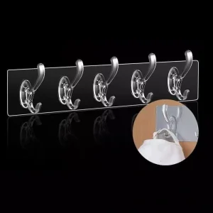 Güçlü Yapışkanlı Şeffaf Banyo Mutfak Kapı Askısı