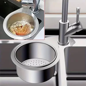 Kuğu Tasarımlı Paslanmaz Çelik Lavabo Drenaj Sepeti Süngerlik