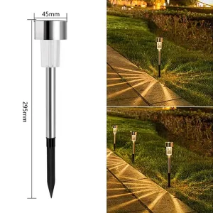 Metal Gövdeli Solar Güneş Enerjili Bahçe Lambası Saplamalı