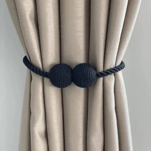 Örgülü Mıknatıslı Perde Mandalı Tokası Lacivert