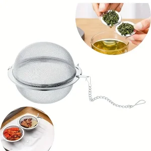 Paslanmaz Çelik Zincirli Çay Ihlamur Dem Filtresi Çay Demleme Süzgeci