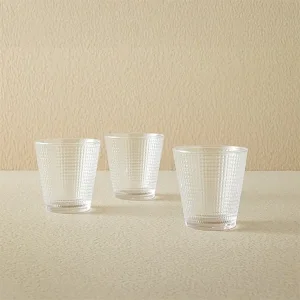 Sigma Glass İçten Desenli Su Bardağı 3 Lü Set