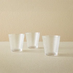 Sigma Glass İçten Desenli Su Bardağı 3 Lü Set