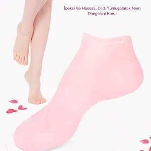 Silikon Ayak Bakım Çorabı Nemlendirici Çatlak Önleyici