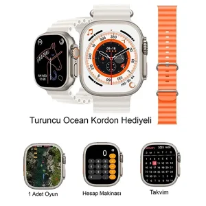 T10 Ultra Akıllı Saat Son Sürüm Çift Kordon 2.09 İnç Büyük Ekran