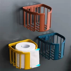 Yapışkanlı Çok Amaçlı Tuvalet Kağıdı Tutucu