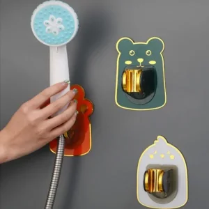 Yapışkanlı Hayvan Figürlü Hareketli Duş Başlığı Tutucu