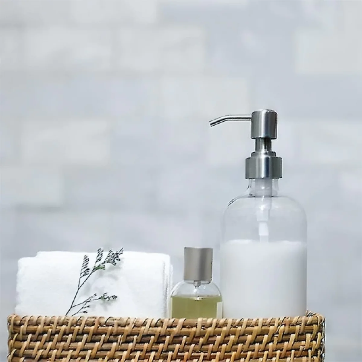 1 Adet Sıvı Sabunluk Yedek Pompası Gümüş Renk