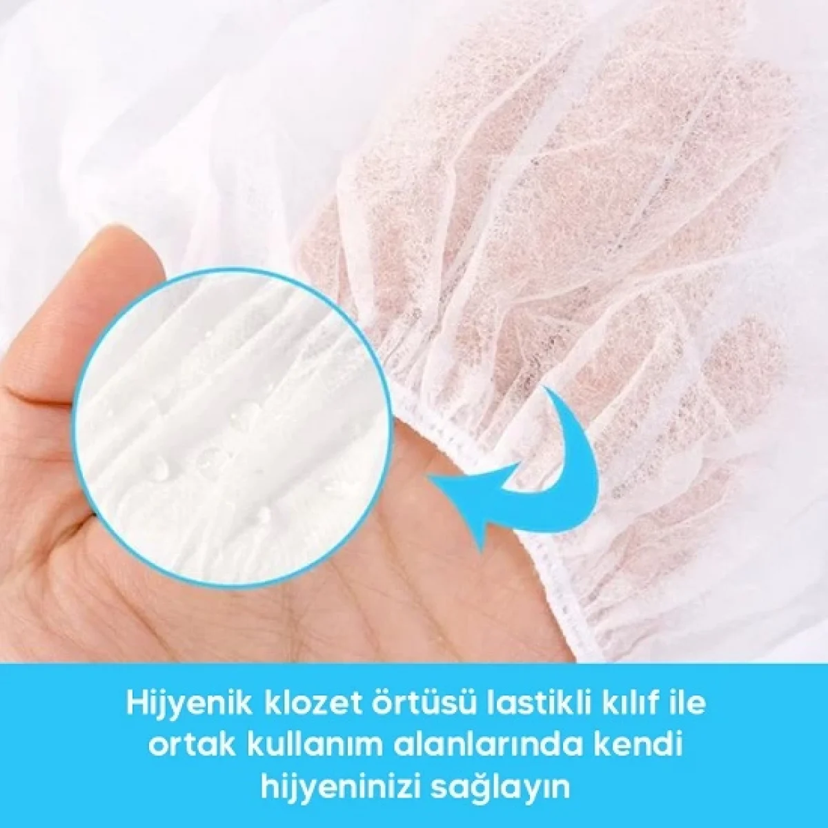 10 Lu Hijyenik Klozet Örtüsü Lastikli Kılıf