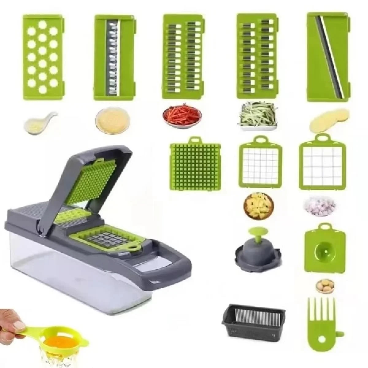 16 Parça Hazneli Sebze Doğrayıcı Dilimleyici