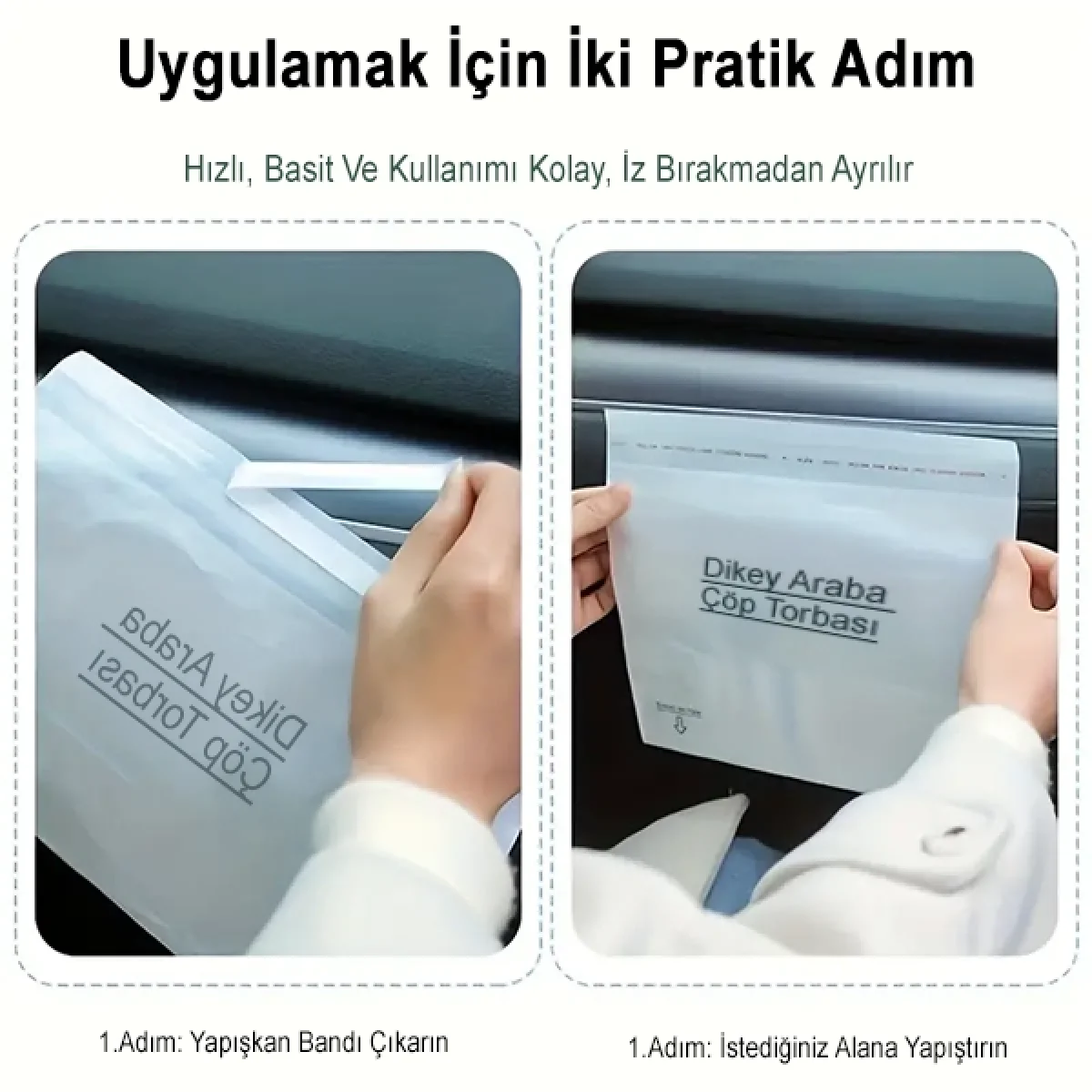 20 Adet Pratik Su Geçirmez Yapışkanlı Oto Araba Çöp Poşeti